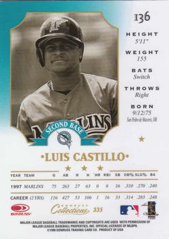 1998 Donruss Collections Leaf #335 Luis Castillo Back