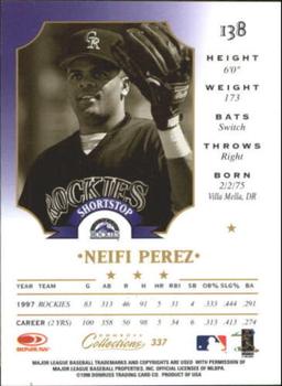 1998 Donruss Collections Leaf #337 Neifi Perez Back