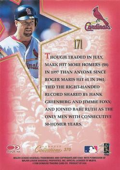 1998 Donruss Collections Leaf #370 Mark McGwire Back
