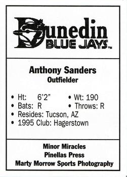 1996 Dunedin Blue Jays Update #NNO Anthony Sanders Back