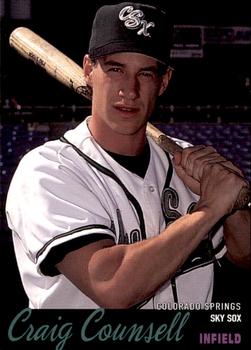 1996 Colorado Springs Sky Sox #9 Craig Counsell Front