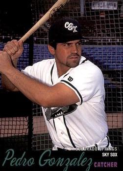 1996 Colorado Springs Sky Sox #16 Pedro Gonzalez Front