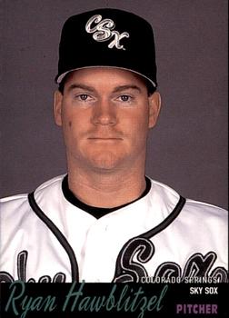1996 Colorado Springs Sky Sox #17 Ryan Hawblitzel Front