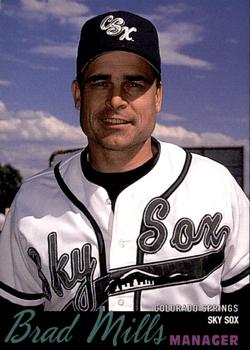 1996 Colorado Springs Sky Sox #23 Brad Mills Front