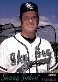1996 Colorado Springs Sky Sox #28 Sonny Siebert Front