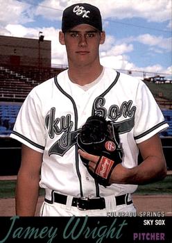 1996 Colorado Springs Sky Sox #32 Jamey Wright Front