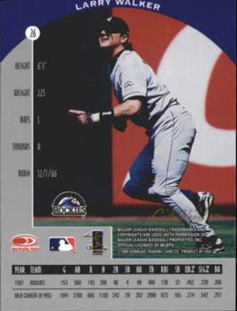 1998 Donruss Collections Preferred #576 Larry Walker Back