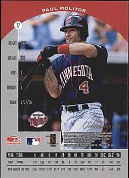1998 Donruss Collections Preferred #582 Paul Molitor Back