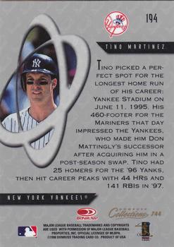 1998 Donruss Collections Preferred #744 Tino Martinez Back
