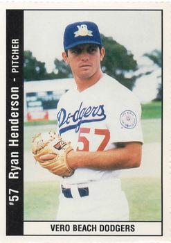 1995 Vero Beach Dodgers #NNO Ryan Henderson Front