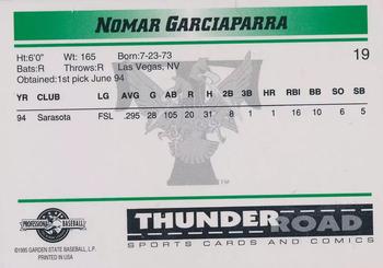 1995 Trenton Thunder #19 Nomar Garciaparra Back