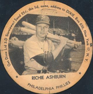 1954 Dixie Lids #NNO Richie Ashburn Front