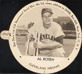 1954 Dixie Lids #NNO Al Rosen Front