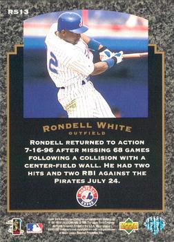 1997 Upper Deck - Rock Solid Foundation #RS13 Rondell White Back