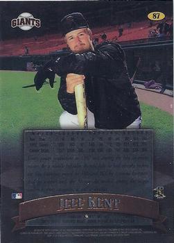 1998 Finest - No-Protectors #87 Jeff Kent Back