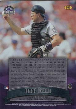 1998 Finest - No-Protectors #193 Jeff Reed Back