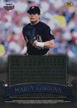 1998 Finest - No-Protectors #218 Marty Cordova Back