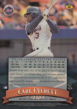 1998 Finest - No-Protectors Refractors #41 Carl Everett Back