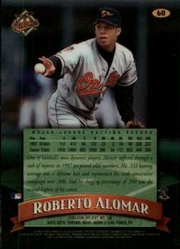 1998 Finest - No-Protectors Refractors #60 Roberto Alomar Back