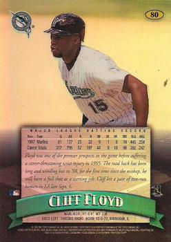 1998 Finest - No-Protectors Refractors #80 Cliff Floyd Back