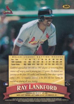1998 Finest - No-Protectors Refractors #169 Ray Lankford Back