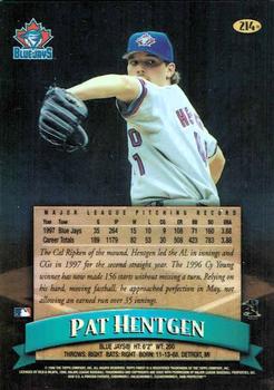 1998 Finest - No-Protectors Refractors #214 Pat Hentgen Back