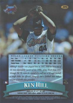 1998 Finest - No-Protectors Refractors #219 Ken Hill Back