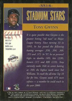 1998 Finest - Stadium Stars #SS18 Tony Gwynn Back