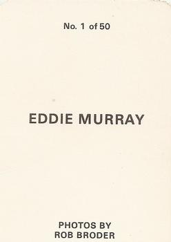 1986 Broder (unlicensed) #1 Eddie Murray Back