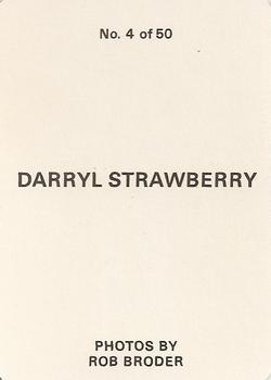 1986 Broder (unlicensed) #4 Darryl Strawberry Back