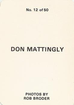 1986 Broder (unlicensed) #12 Don Mattingly Back