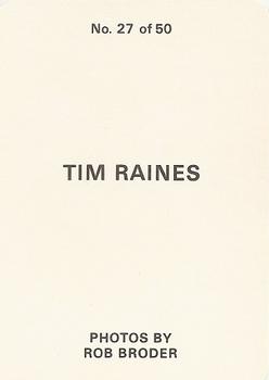 1986 Broder (unlicensed) #27 Tim Raines Back