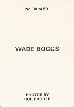 1986 Broder (unlicensed) #34 Wade Boggs Back