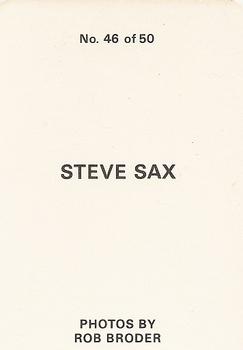 1986 Broder (unlicensed) #46 Steve Sax Back