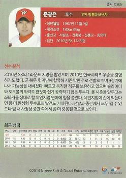 2015 Ntreev Duael Super Star Season 1 #SBC1501-123-N Kwang-Yeun Moon Back