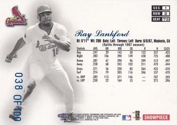 1998 Flair Showcase - Legacy Collection Row 2 (Style) #73 Ray Lankford Back