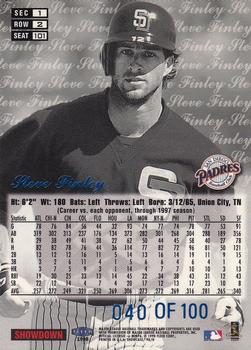 1998 Flair Showcase - Legacy Collection Row 2 (Style) #101 Steve Finley Back