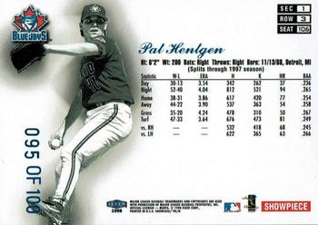 1998 Flair Showcase - Legacy Collection Row 3 (Flair) #106 Pat Hentgen Back