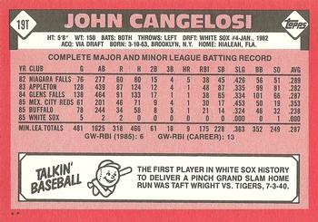 1986 Topps Traded #19T John Cangelosi Back
