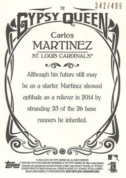 2015 Topps Gypsy Queen - Paper Frame Bronze #72 Carlos Martinez Back