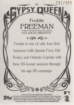2015 Topps Gypsy Queen - Paper Frame Bronze #26 Freddie Freeman Back