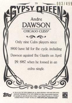 2015 Topps Gypsy Queen - Paper Frame Bronze #79 Andre Dawson Back