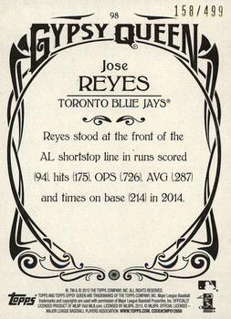 2015 Topps Gypsy Queen - Paper Frame Bronze #98 Jose Reyes Back