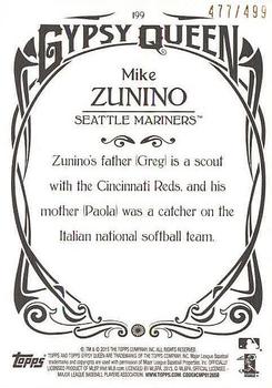 2015 Topps Gypsy Queen - Paper Frame Bronze #199 Mike Zunino Back