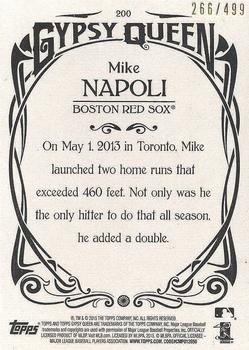 2015 Topps Gypsy Queen - Paper Frame Bronze #200 Mike Napoli Back