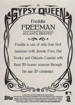 2015 Topps Gypsy Queen - Paper Frame White #26 Freddie Freeman Back