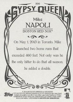2015 Topps Gypsy Queen - Paper Frame White #200 Mike Napoli Back