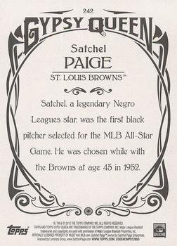 2015 Topps Gypsy Queen - Paper Frame White #242 Satchel Paige Back