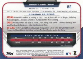 2015 Bowman Chrome #159 Danny Santana Back