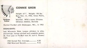1959 Darigold Farms Spokane Indians #NNO Connie Grob Back